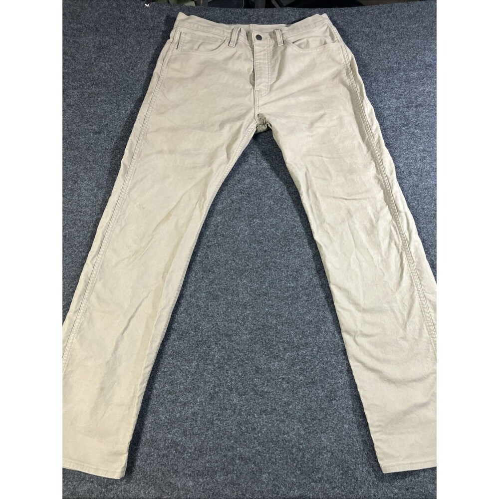 Levi's Workwear Fit Pants Mens 34x34 Timberwolf Beige Canvas Straight Leg 87442